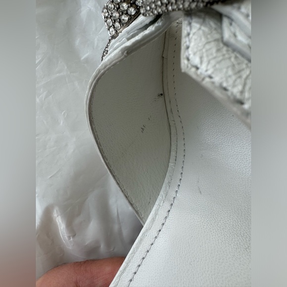 BALENCIAGA Cagole Lambskin Buckle white Slide Sandals. Size 40. - Picture 8 of 10